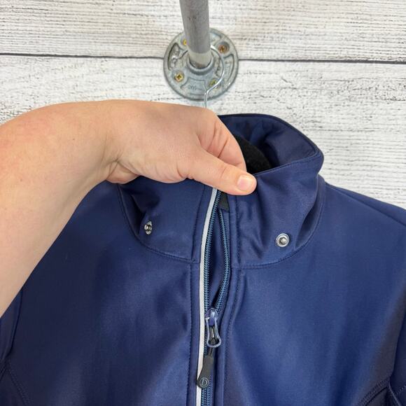 Dover Women's Navy Blue Soft Shell Fleece Lined Zip Up Jacket Size Medium - Picture 6 of 12